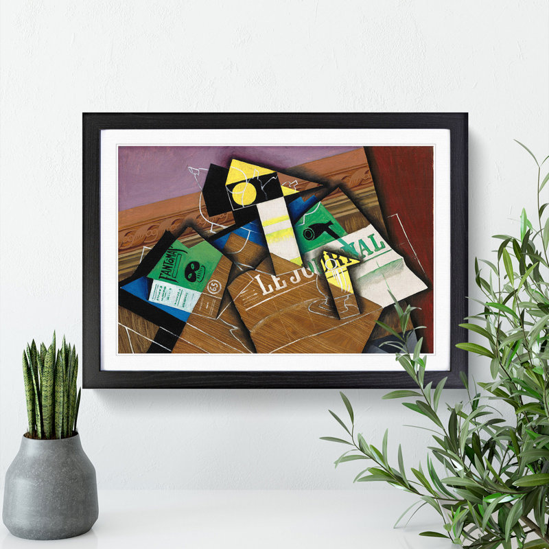 Fantomas by Juan Gris - Framed Print, Black Framed, 36cm H x 48cm W x 2cm D