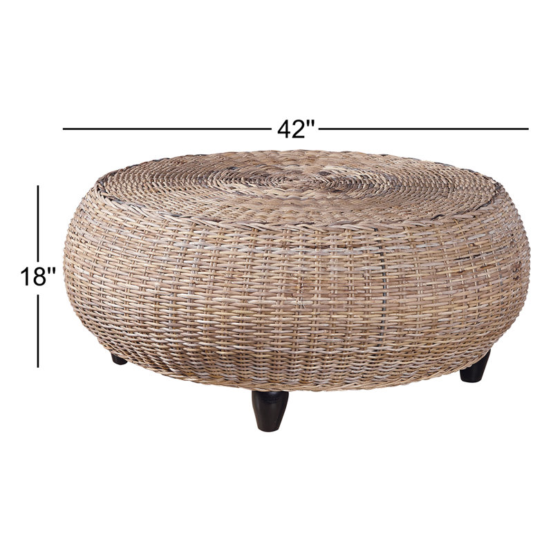 Minter Upholstered Ottoman, Dark Brown