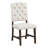 Trexm 5-Piece Retro Functional Dining Set, Round Table With A Leaf And 4 Upholstered Chairs For Dining Room And Living Room
