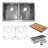 Pro Series 32'' L Double Bowl Stainless Steel Kitchen Sink