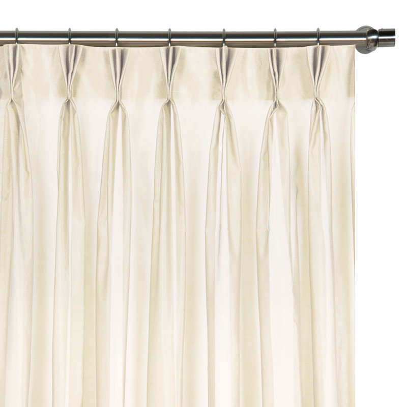 Ambiance Trevira Sheer Semi Sheer Curtain Single Panel, 40" W x 120" L, Cream