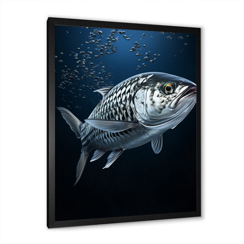 «Eddard Fishing», reproduction sur toile, Cadre photo noir, H 20 po x l 12 po x P 1 po