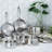 BergHOFF Vintage 10pc Hammered Tri-Ply 18/10 Stainless Steel Cookware Set with Lids