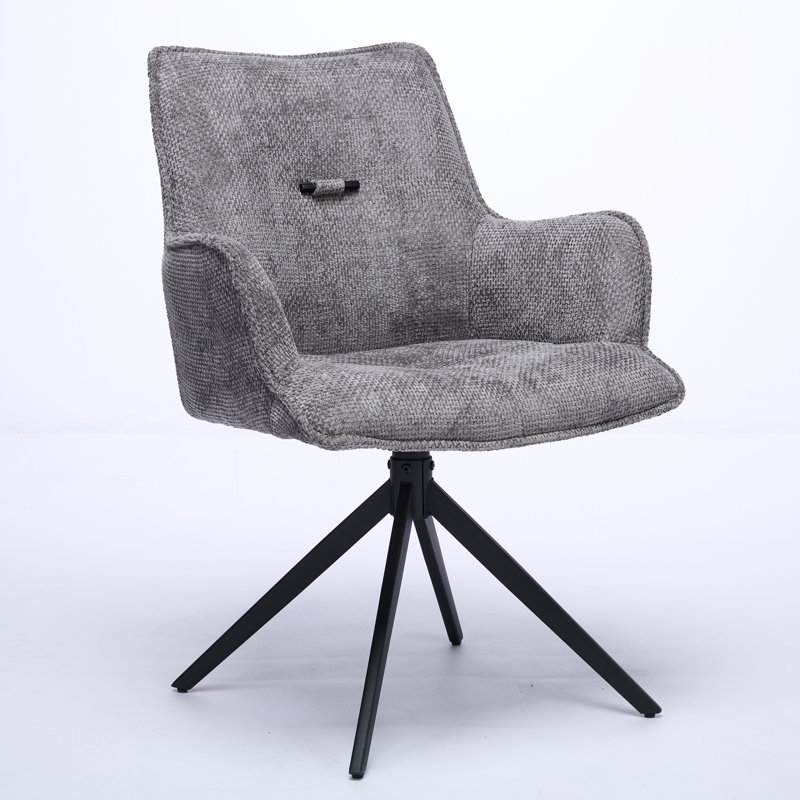 Modern Upholstered Swivel Dining Armchair