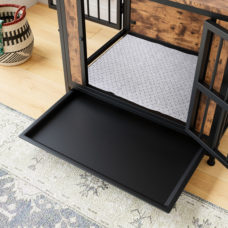 Petite maisonnette pour animaux avec portes doubles et repose-pieds réglable, H 25,08 po x l 27,22 po x P 20,44 po