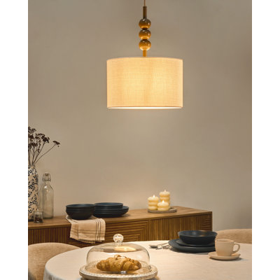 Pendant Lamp Bevelyn Metal Beige