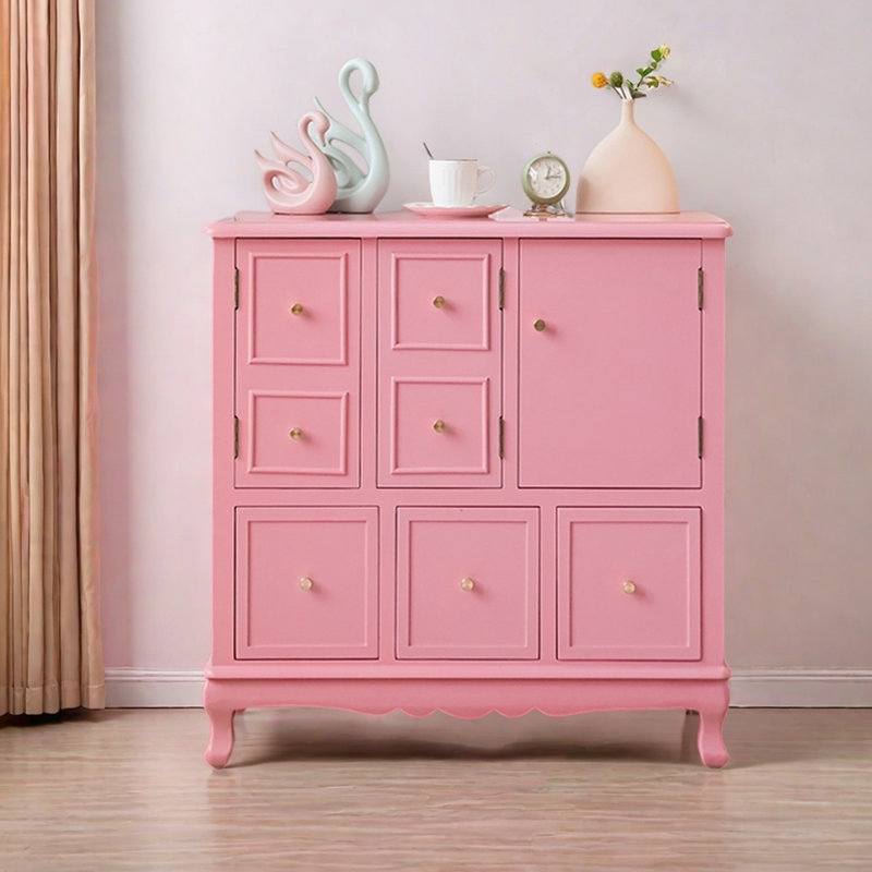 Armoire décorative de chambre à coucher de style nordique, Rose