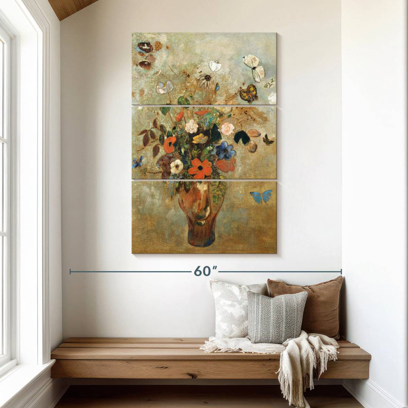 Harnek Nature morte aux fleurs 1905, H 50 po x l 32 po