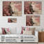 Cheval rose blanc doux, impression sans cadre sur bois-1381121000