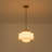 1-Light Modern Lantern Pendant Light with 3-Layer Glass Shade