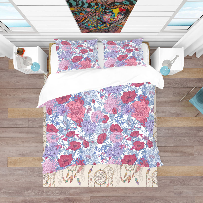 Ensemble de housse de couette éclectique, Housse de couette très grand + 2 taies décoratives