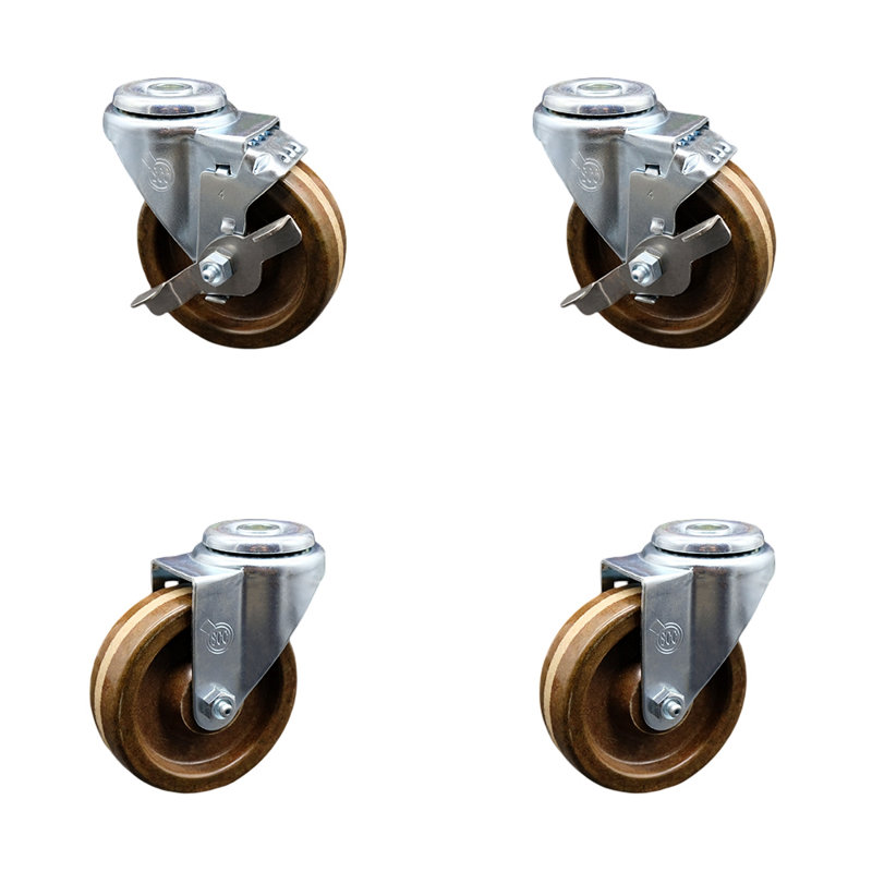 Ensemble de roulettes pivotantes SS High Temp