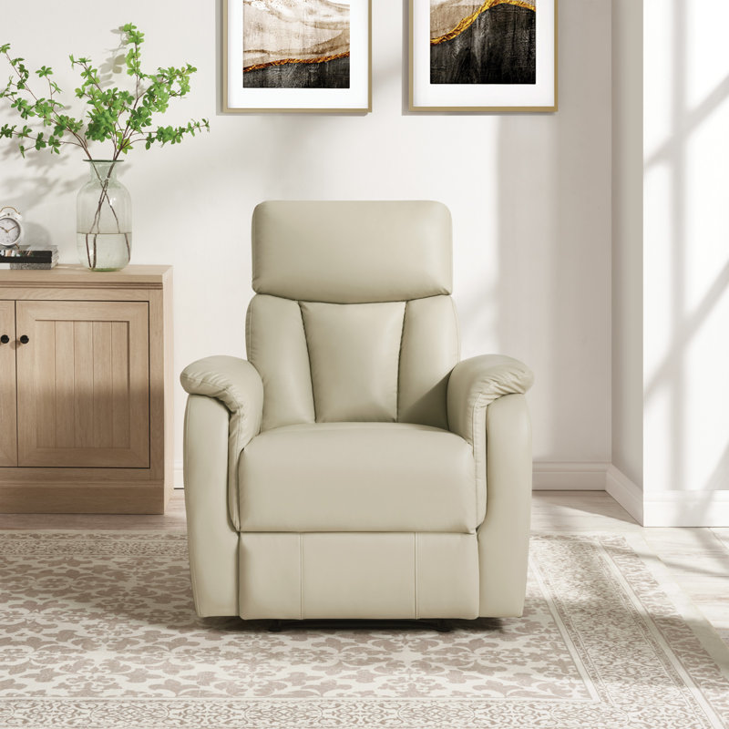Fauteuil inclinable Carillo, Similicuir taupe