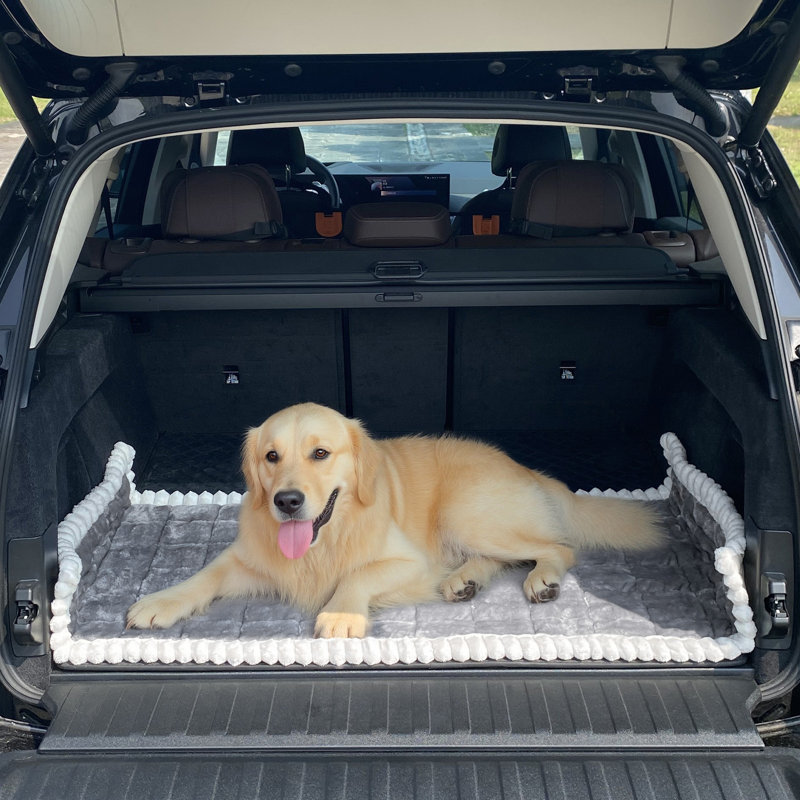 Dog Car Seat Cover, Non-Slip Bench Protector Mat Compatible With Backseat Extenders For Cars, Trucks & Suvs, Dark Gray