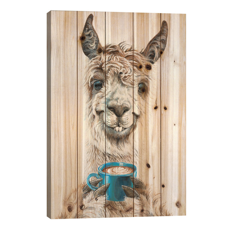 " Llama Latte " by Holly Simental, 18" W x 26" H