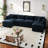 Modern Chenille Loveseat Sofa Couch With Ottoman-1360277067-1360277066