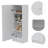 Belleria Single Door Pantry Storage Cabinet with Four Interior Shelves  -White
