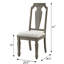 Chaises d'appoint rustiques (2 pièces) - Lin beige, teinte chêne vieilli Flair