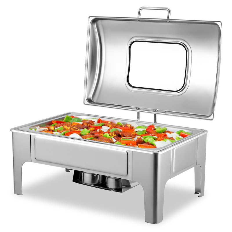 Accessoire de buffet rectangulaire en acier inoxydable