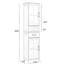 Armoire à linge autoportante de style moderne Navinder avec tablettes et tiroirs réglables pour la salle de bain