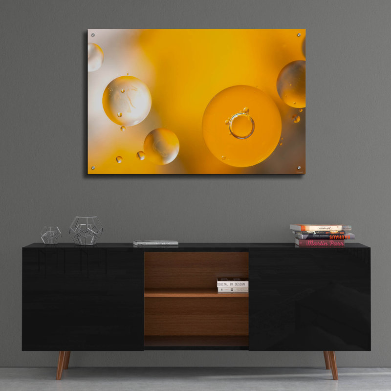  «Huile et eau 04» par Gordon Semmens, art mural en verre acrylique, 36 po x 24 po