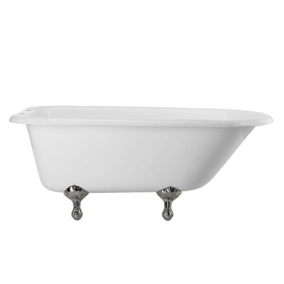60.5'' x 30'' Freestanding Soaking Bathtub with Faucet