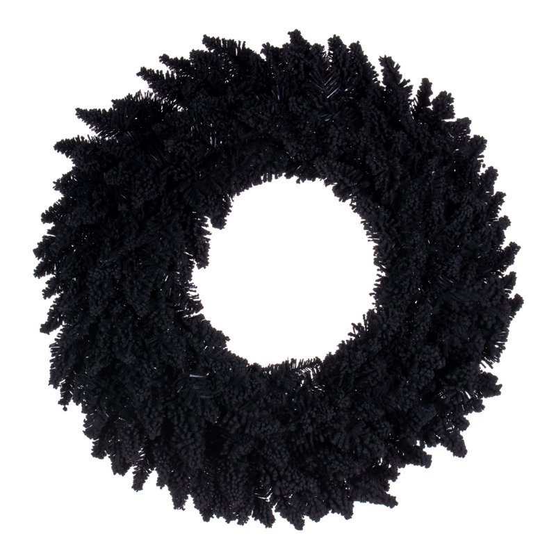 Flocked Fir PVC Wreath, 24" H x 24" W