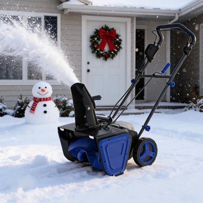 20" Cordless Snow Blower with Brushless Motor, 23 ft Throw Distance, 180° Adjustable Rotating Chute, Dual LED Lights, Includes 2×4.0Ah Batteries & Charger