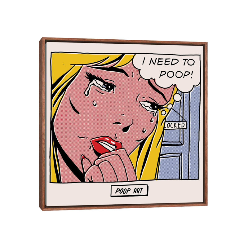 «Poop Art», reproduction sur toile flottante, H 37 po x l 37 po x P 1,5 po, Toile avec cadre en bois classique