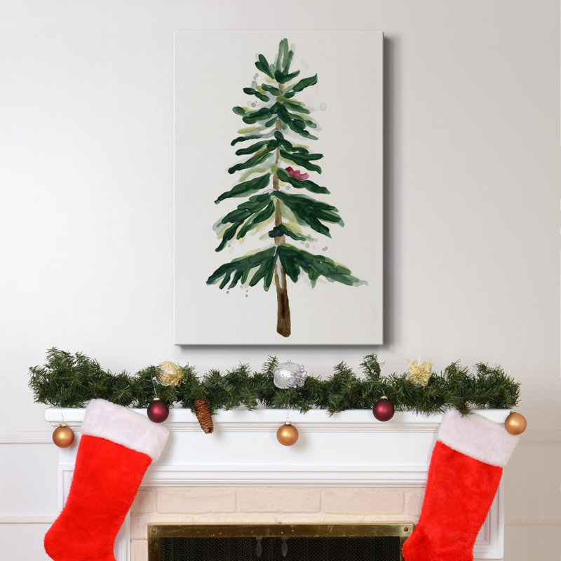 «Warm Winter Wishes VII», toile tendue avec châssis de qualité supérieure - prête à être accrochée