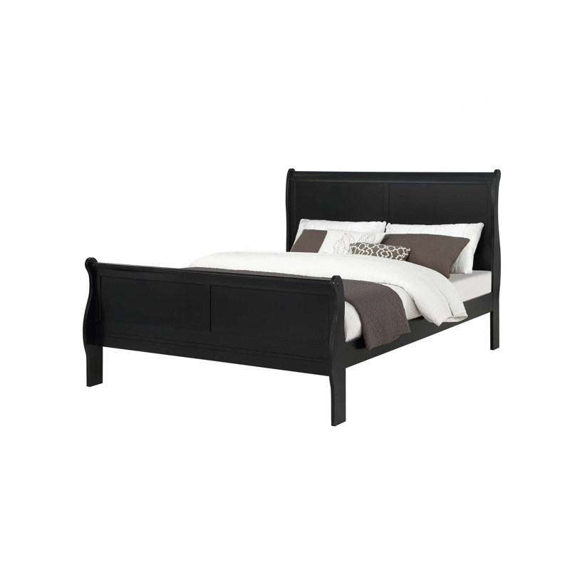 Cadre de lit (seulement lit), Full, Black