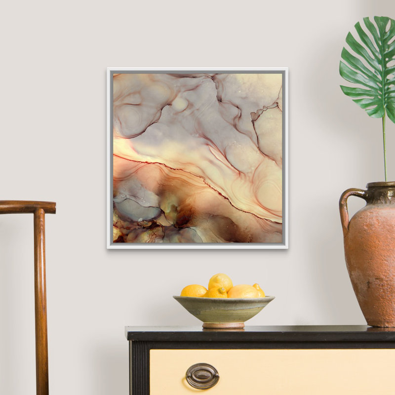 «Desert Hues» par Tara Reed, reproduction d'art sur toile, H 22 po x l 22 po x P 1,75 po, Cadre blanc