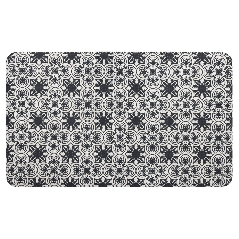 Tapis anti-fatigue Djuanna, Rectangle 1 pi 6 po x 2 pi 6 po, Noir
