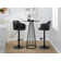 Boyne Swivel Upholstered Adjustable Height Counter Stool with Metal Frame