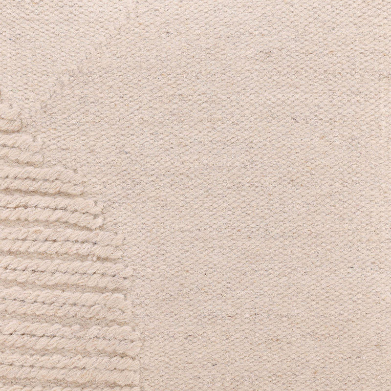 Zephyrine Handwoven Wool Pillow, Ivory
