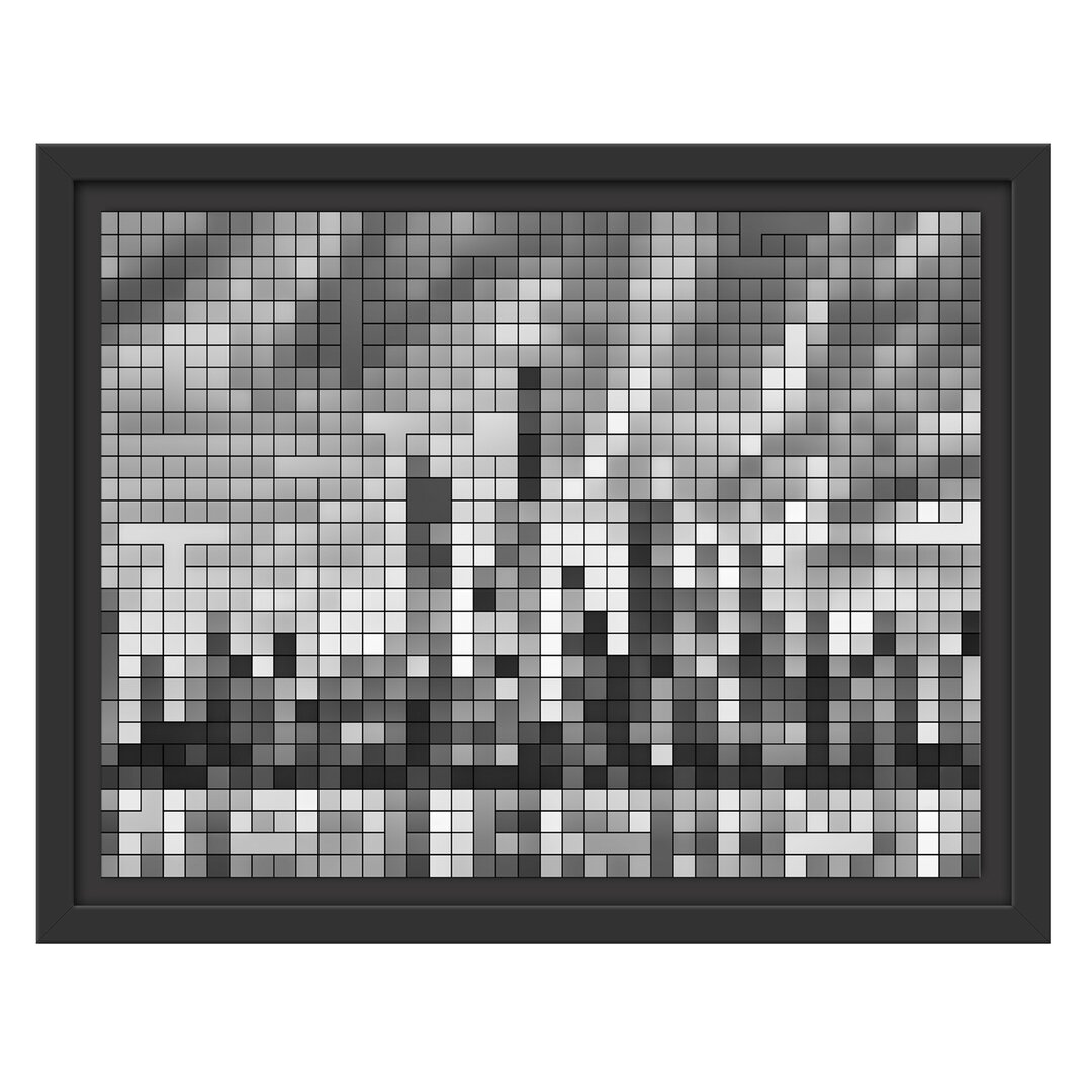 Gerahmtes Wandbild New York Pixel Skyline