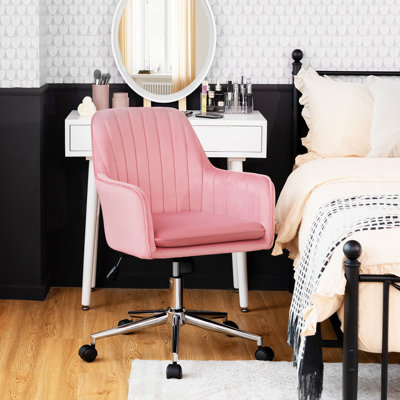 Chaise de travail en velours Trouville