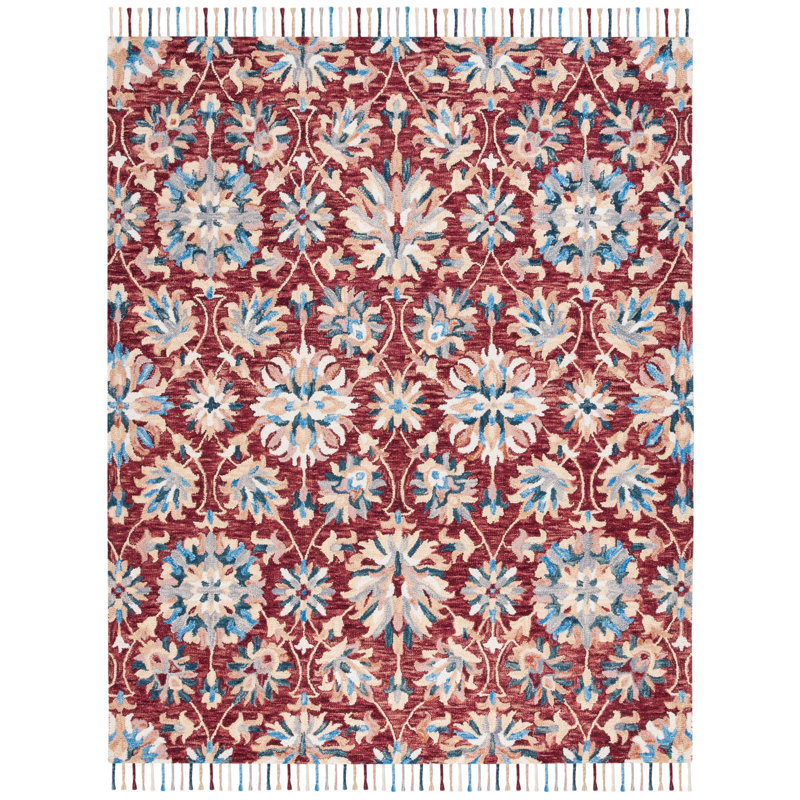 Brittan Hand Tufted Wool Floral Rug, Rectangle 8' x 10'