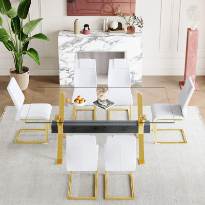Ensemble de table de salle à manger 7 pièces 7 pièces
