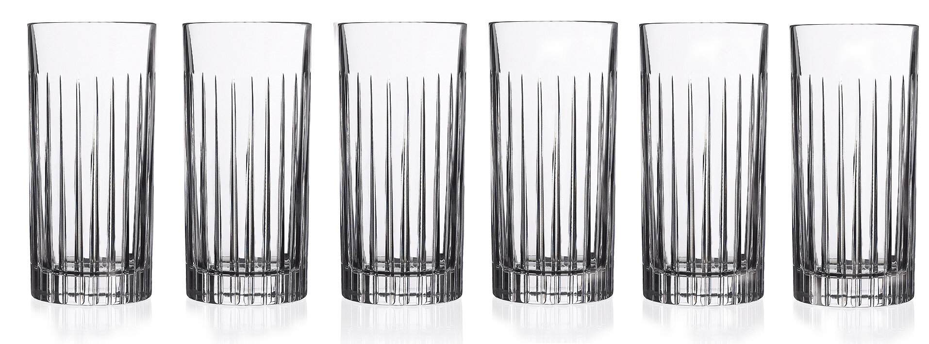 Faceted Square Cut Crystal Highball Glass Collection of Seven – BINCHEY'S  LLC.