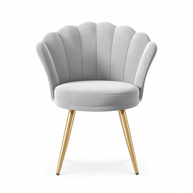 Velvet Accent Chair, Grey