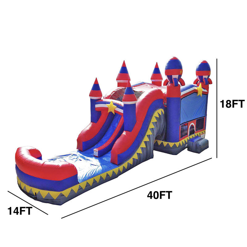 Jeu gonflable avec toboggan gonflable Rocket Titan Plus