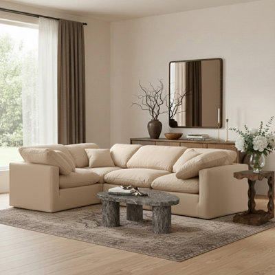 Ensemble modulaire de coin en velours 4 pièces Itala