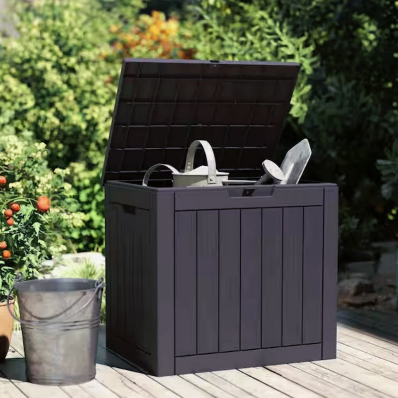 Outdoor Deck Storage Box – 28-260 Gallon Durable, Weatherproof & Lockable Resin Cabinet for Patio & Garden, Black
