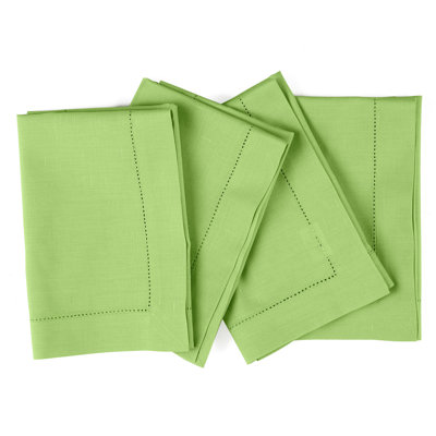 Cotton Linen Hemstitch Dinner Napkins