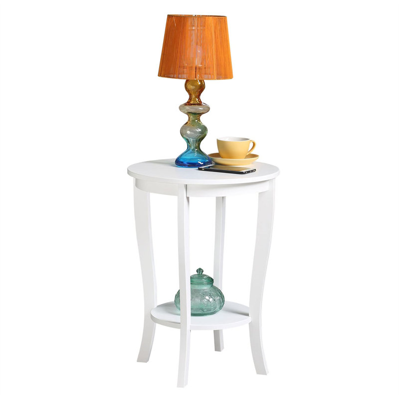 Table de bout avec rangement, Blanc