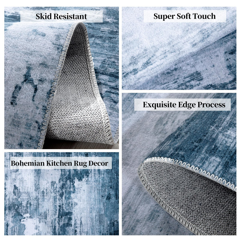 Ensemble de 3 tapis de cuisine modernes et abstraits
