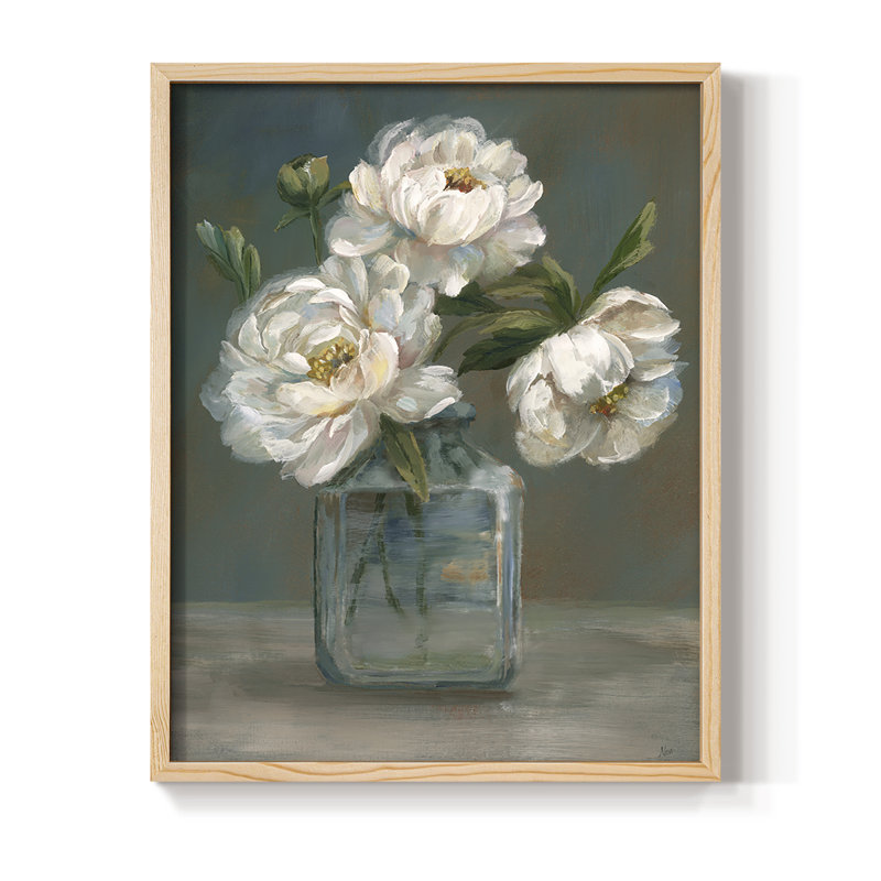 Vintage Roses Framed Print - Solid Wood, Naturel, H 11 po x l 9 po