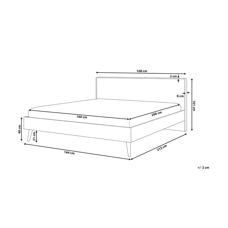 Irvin Bed, European Double (140 x 200 cm)