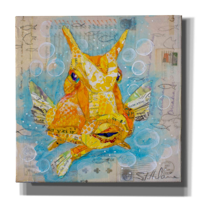 «Ambania Cow Fish On Canvas» par St. Hilaire Elizabeth, reproduction, H 12 po x l 12 po x P 0,75 po